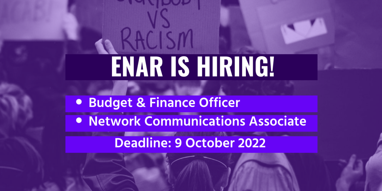 ENAR is now hiring