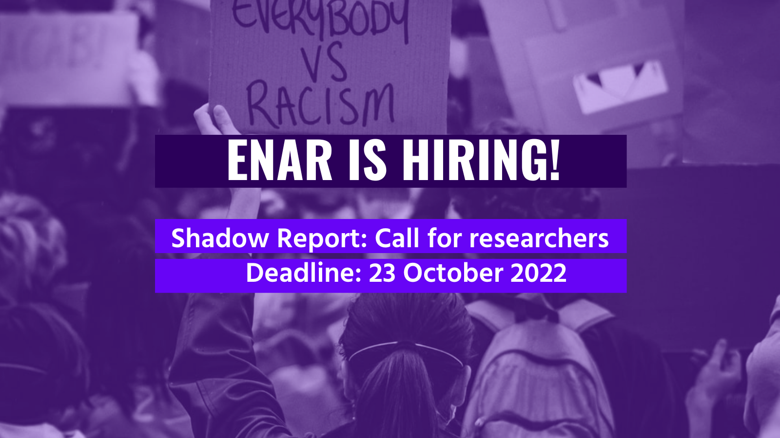 ENAR call for shadow researchers