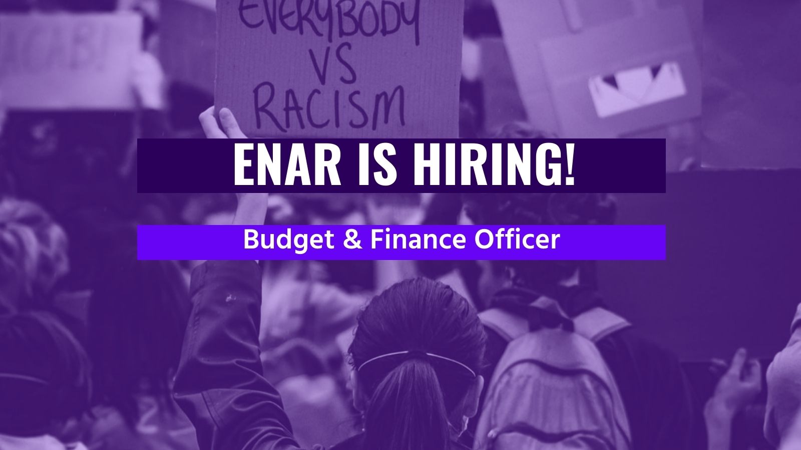 ENAR hiring Budget and finance officer
