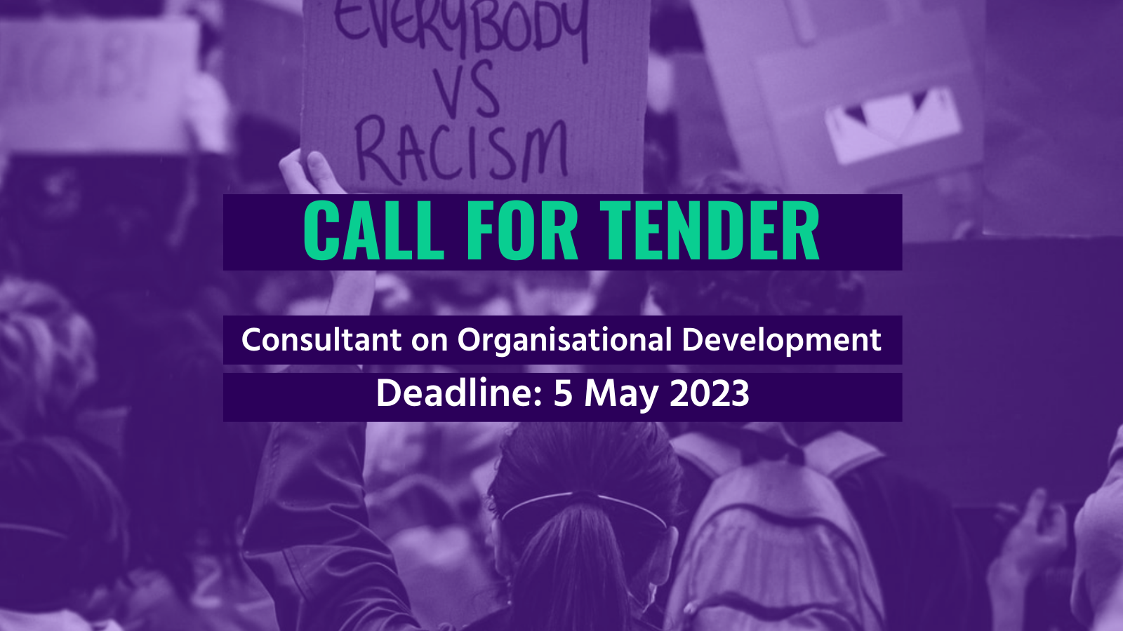 Call for tender consultant on organisational development