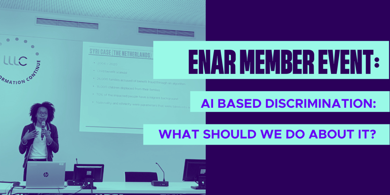AI Based Discrimination ENAR member event Letz Rise Up Luxembourg